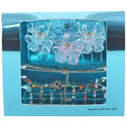 By The Bay New York 6-Pc. Chain Anklet & Hair Clip Set