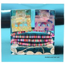 By The Bay New York 5-Pc. Shell Anklet & Hair Clip Set