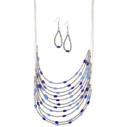 Bay Studio 2-Pc. Layered Beaded Necklace & Earrings Set