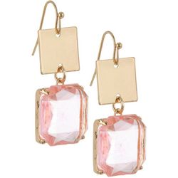 Bay Studio Faceted Glass Square Dangle Earrings