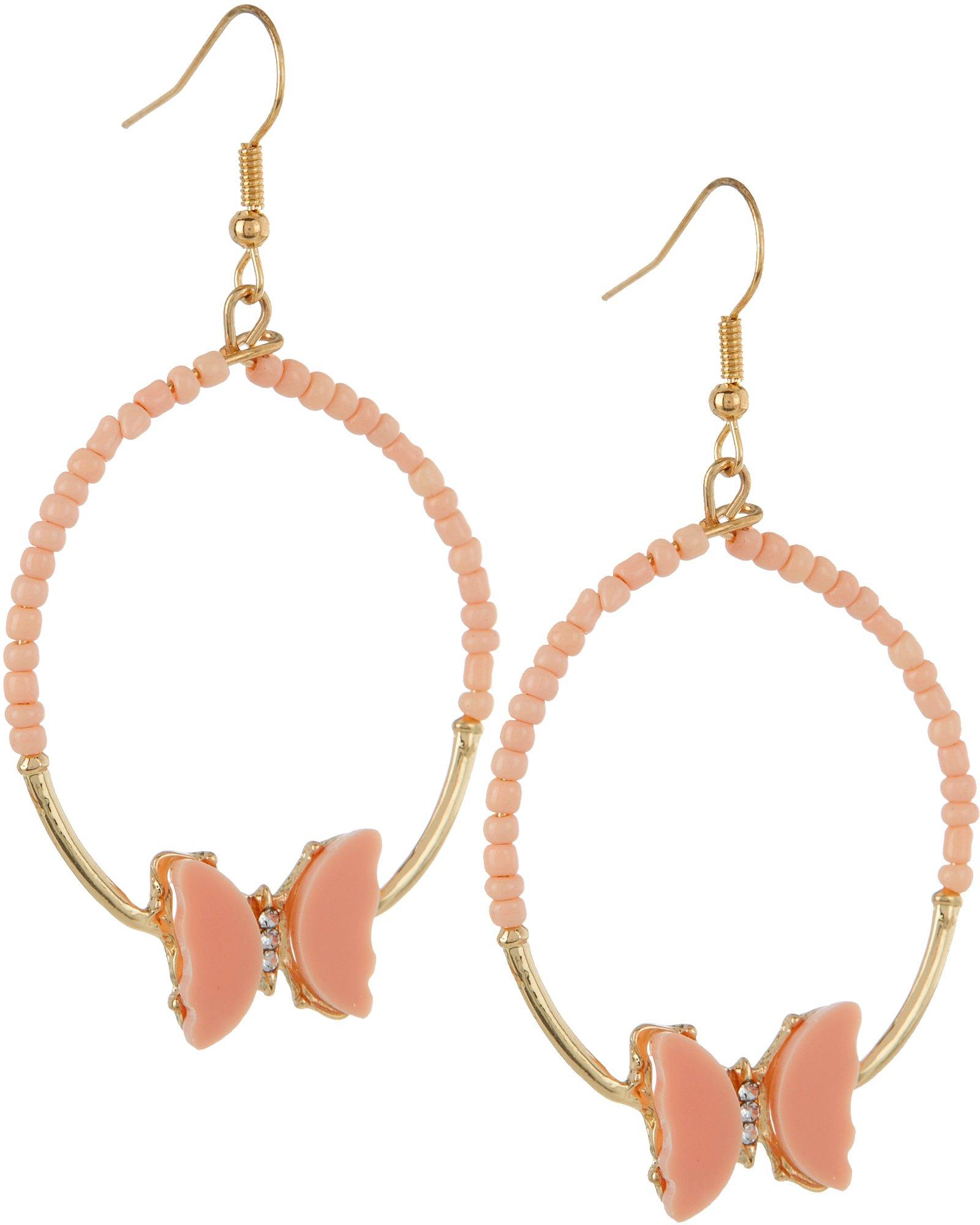 Bay Studio Beaded Butterfly Dangle Earrings