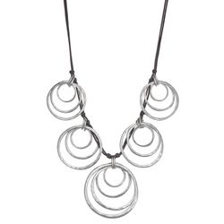 Bella Del Mare Multi Circles Frontal Cord Necklace
