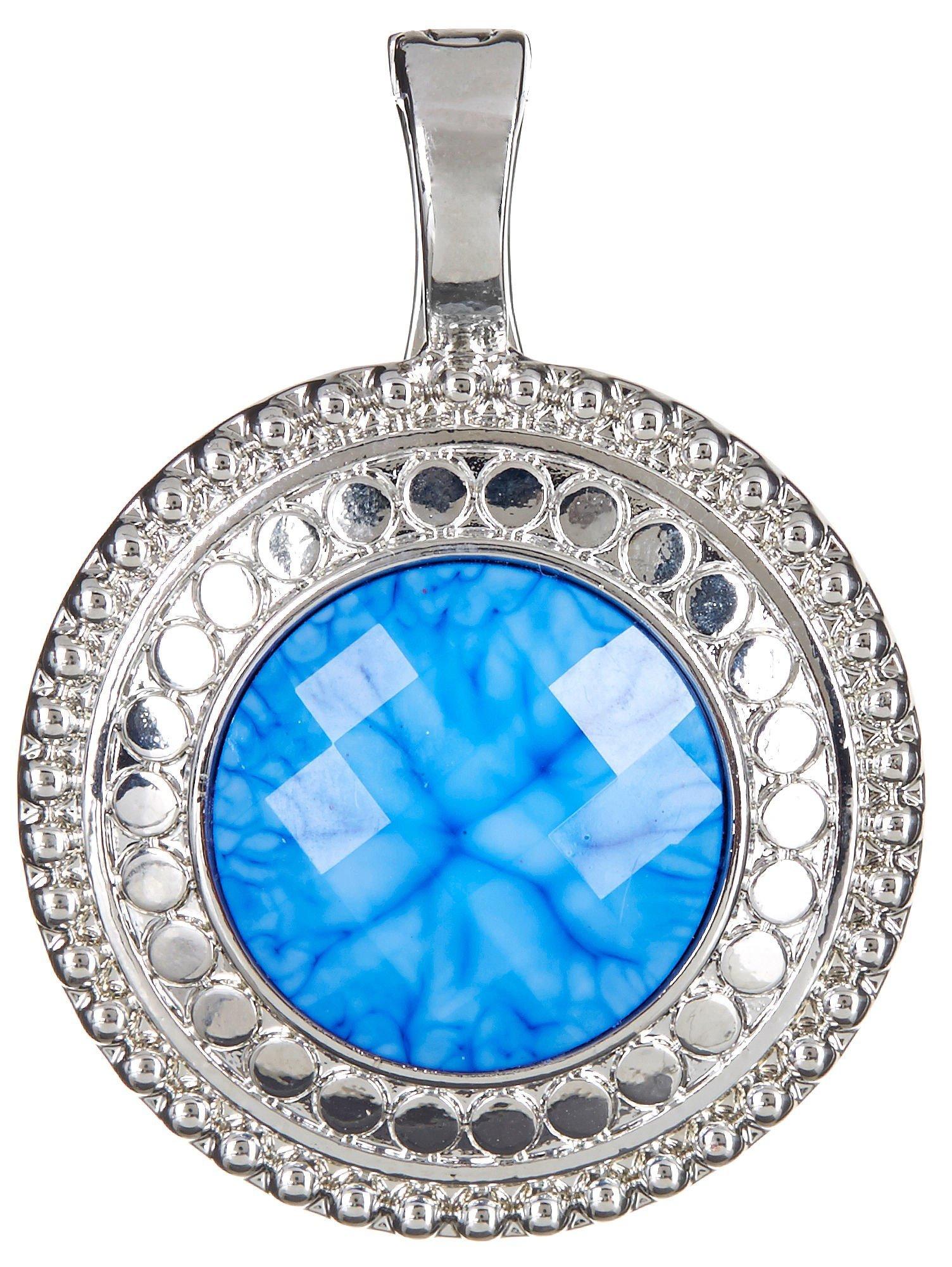 Wearable Art By Roman Blue Marble Pendant