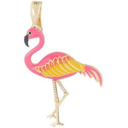 Wearable Art By Roman Pink Flamingo Pendant