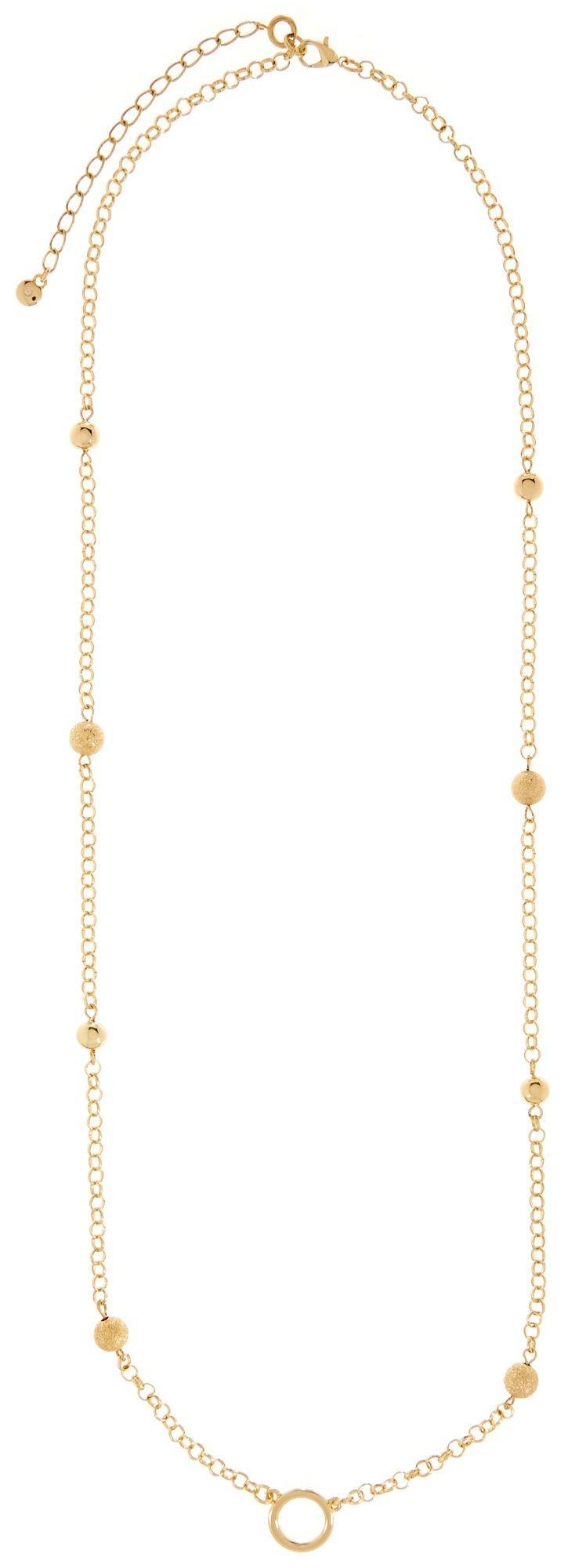 By Roman Gold Tone Ball Necklace
