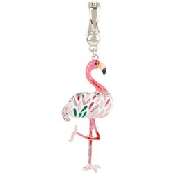 Wearable Art By Roman Silver Tone Flamingo Pendant
