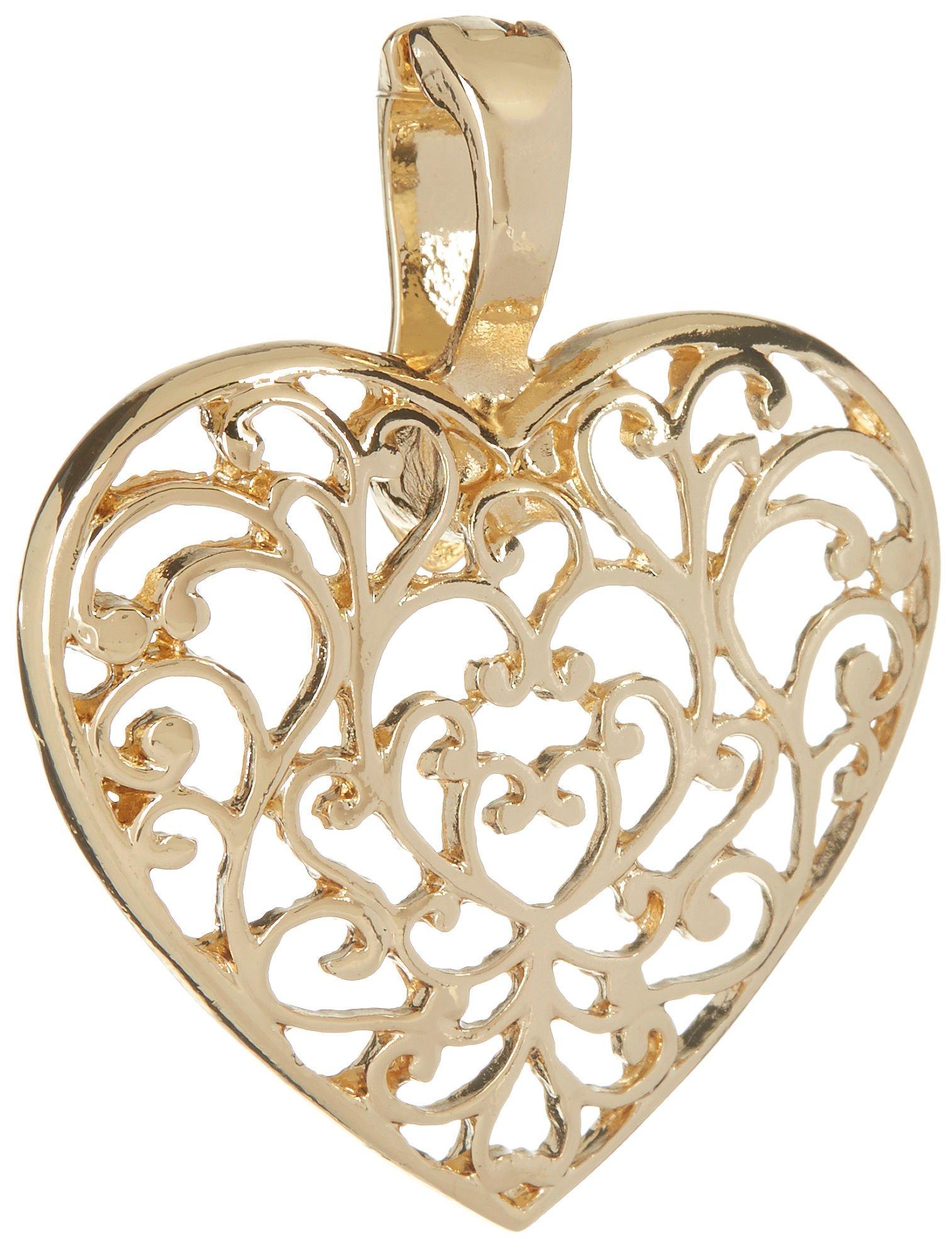 By Roman Filigree Heart Pendant