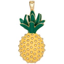 Wearable Art By Roman Enamel Pineapple Pendant