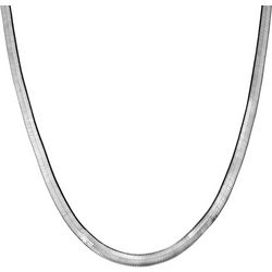Wearable Art By Roman Silver Tone Herringbone Chain Necklace