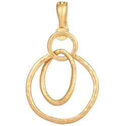 Wearable Art By Roman Gold Tone Looped Ring Pendant