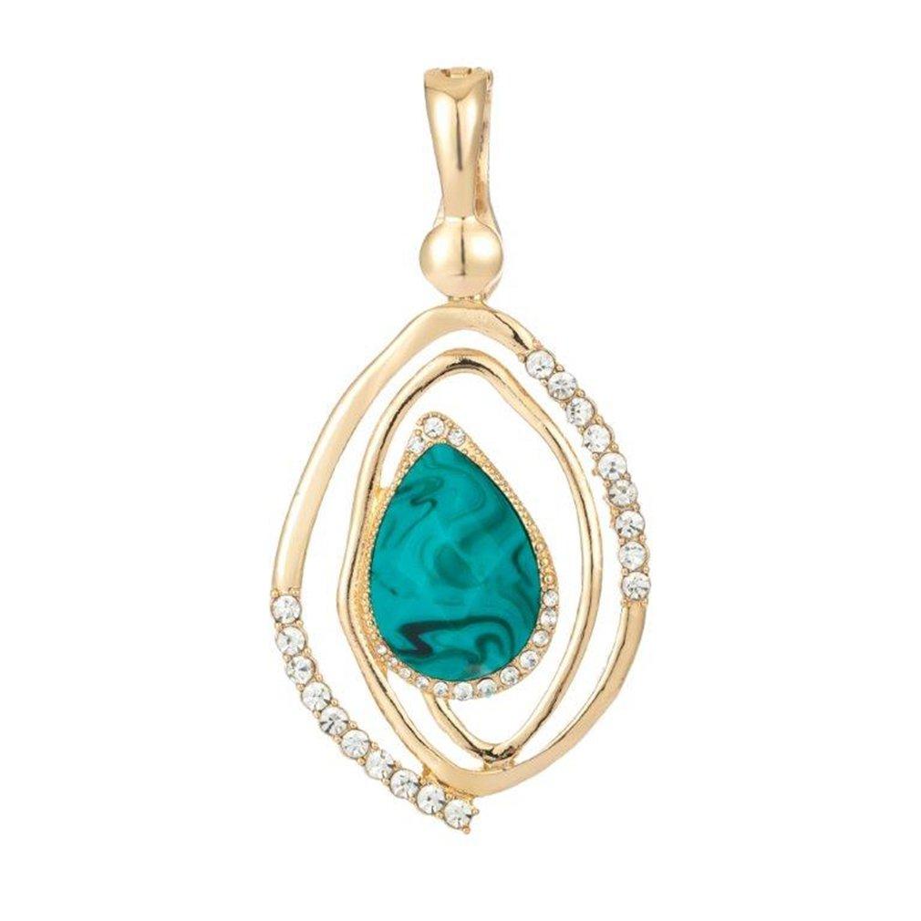 Wearable Art Open Swirl Teardrop Stone Pave Magnet