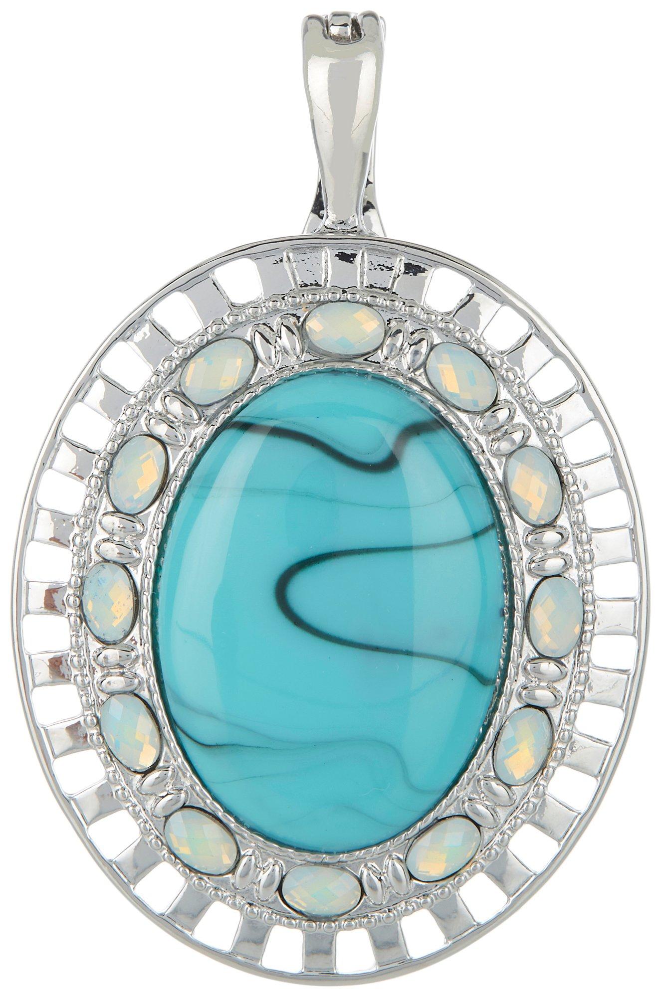 Faux Turquoise Oval Magnet Enhancer