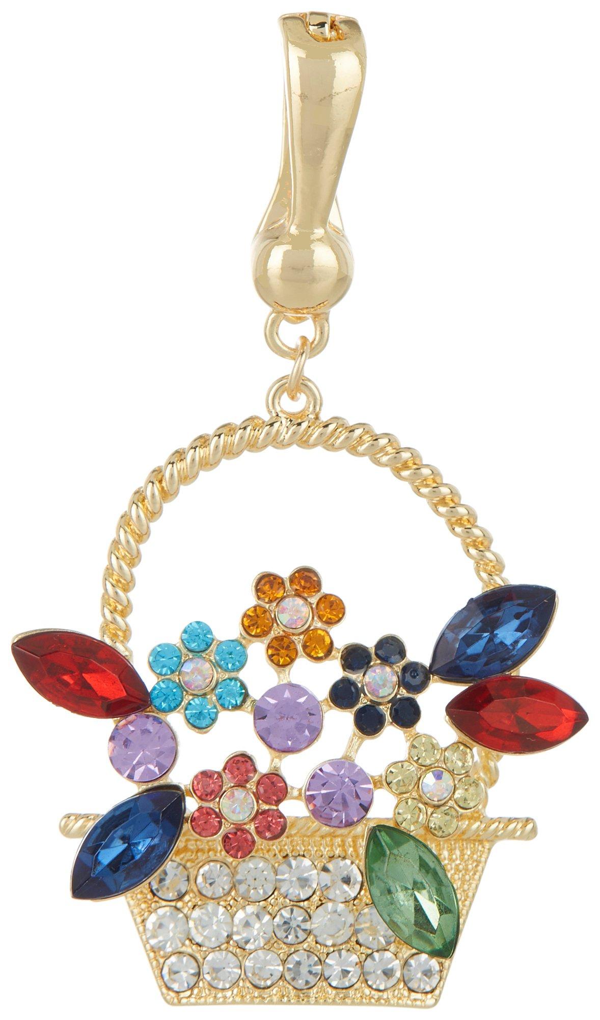 Rhinestone Flower Basket Magnet Enhancer