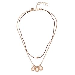 Bella Del Mare 2-Row Disc Chain & Cord Necklace