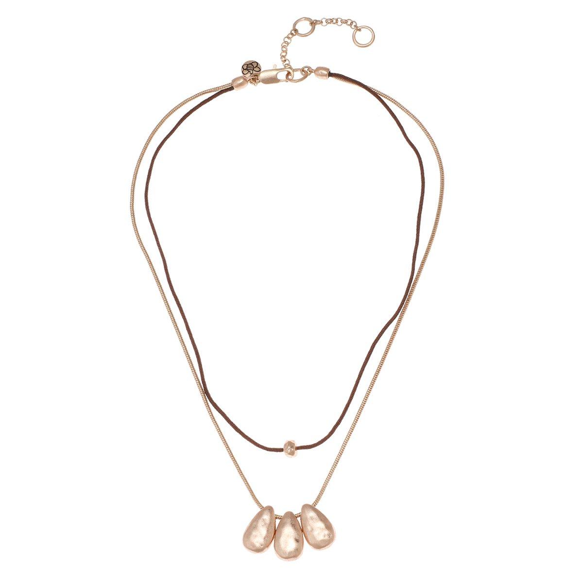 2-Row Disc Chain & Cord Necklace