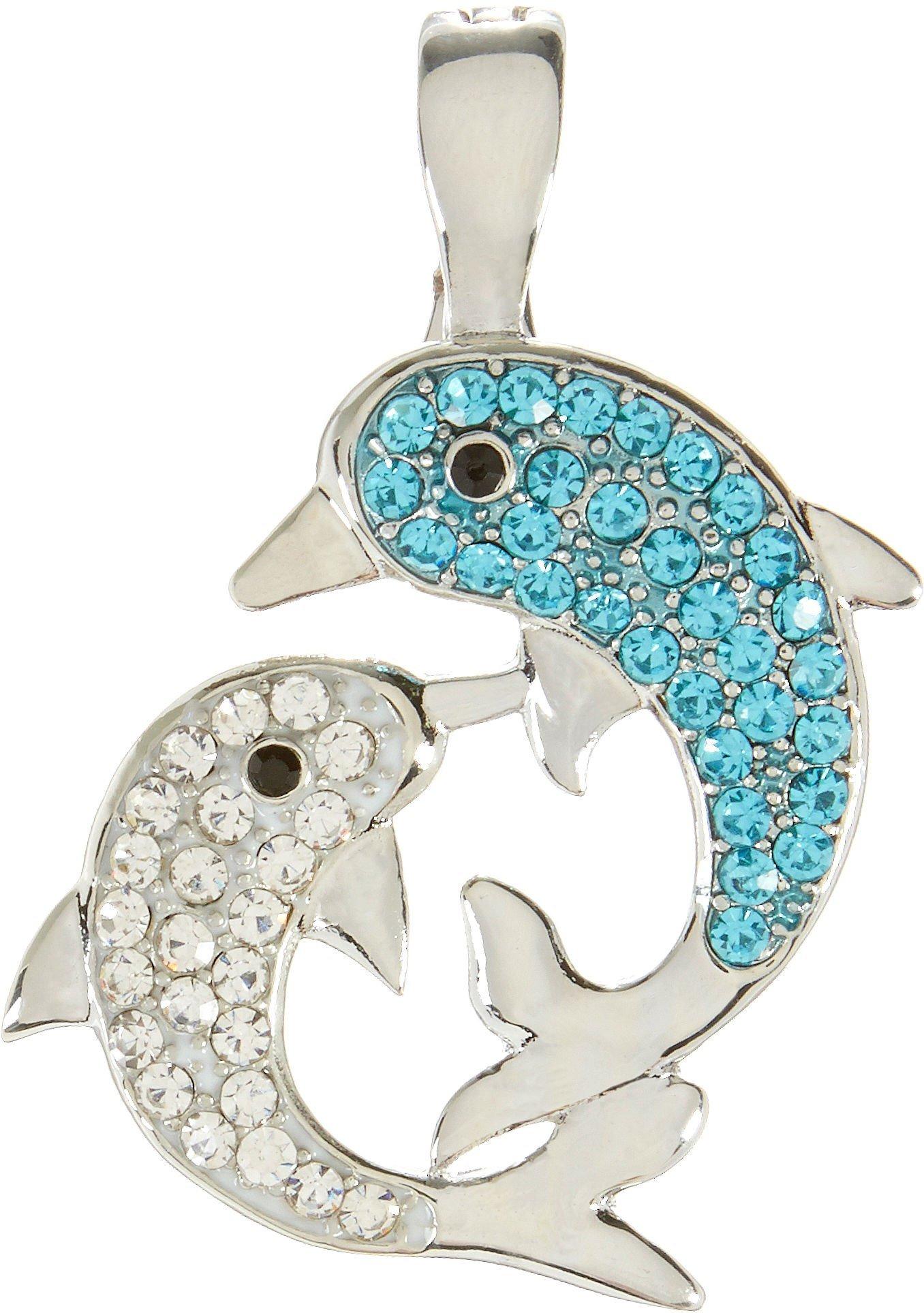 Wearable Art Pave Dolphin Duo Magnet Enhancer