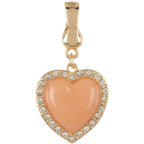 Wearable Art Cabachon Heart Enhancer With Magnet Closure