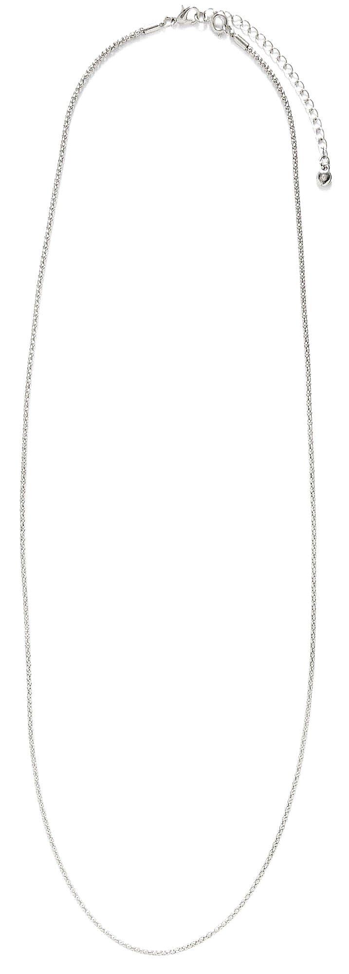 By Roman Silvertone Long Lantern Chain Necklace