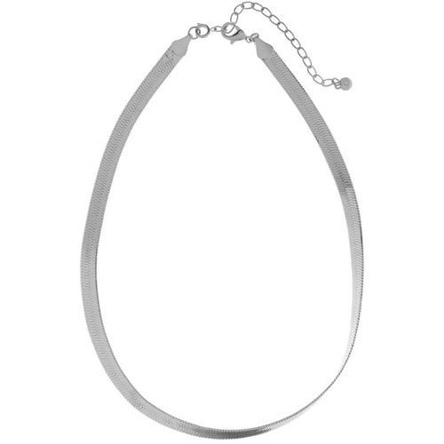 Wearable Art By Roman Silver Tone Herringbone Necklace