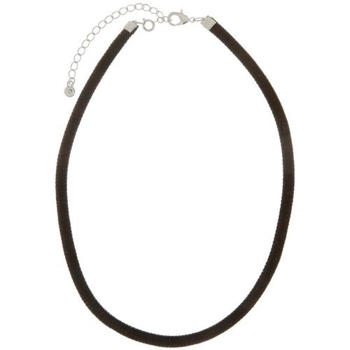 Wearable Art By Roman Black Flat Corded Necklace