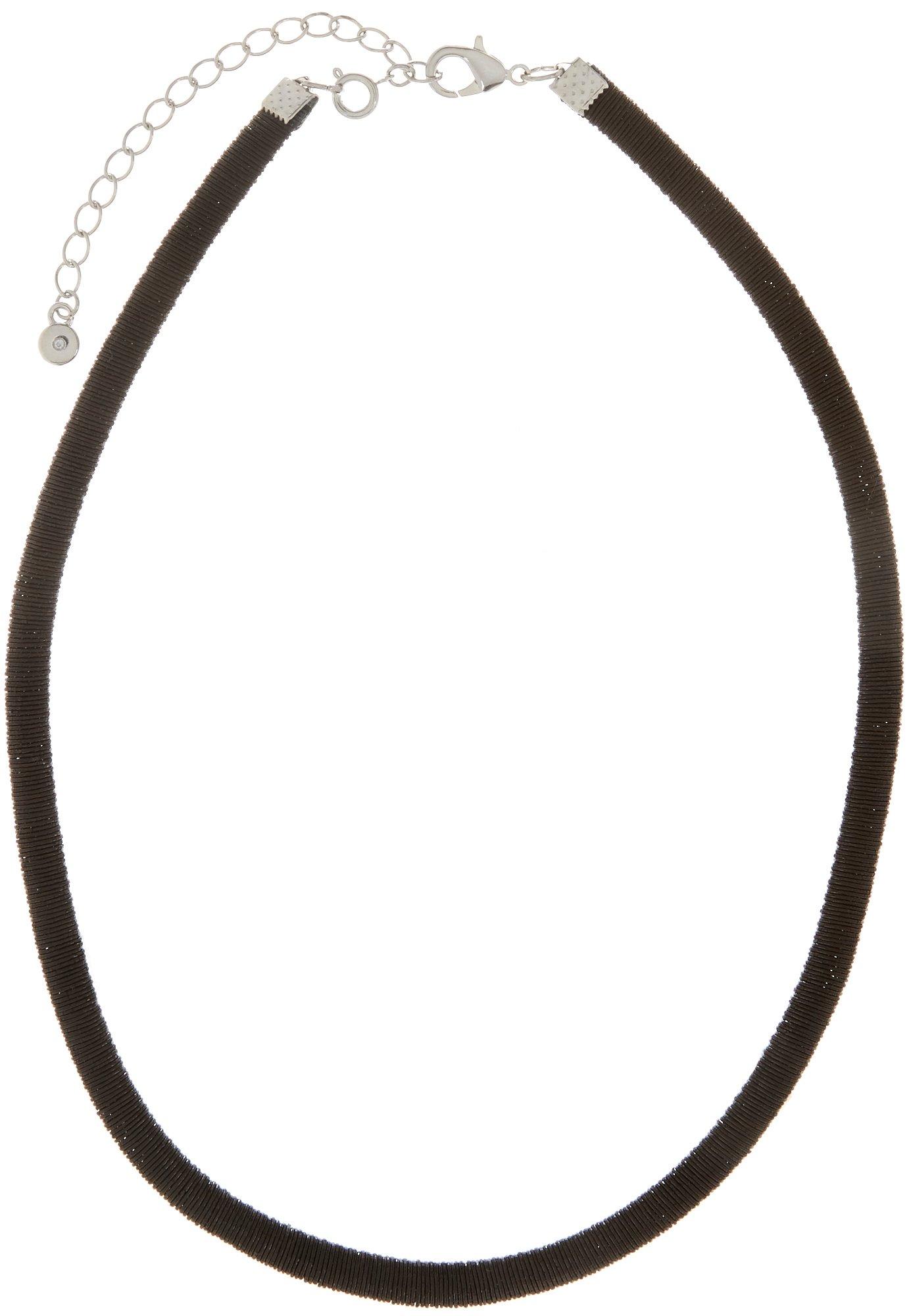 By Roman Black Flat Corded Necklace