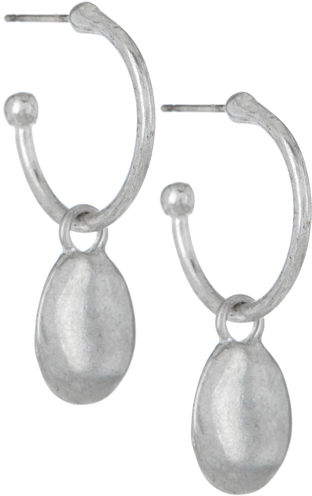 Bella Del Mare C-Hoop Ovals Dangle Earrings