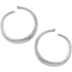 Bella Del Mare Hammered Open Circle Earrings