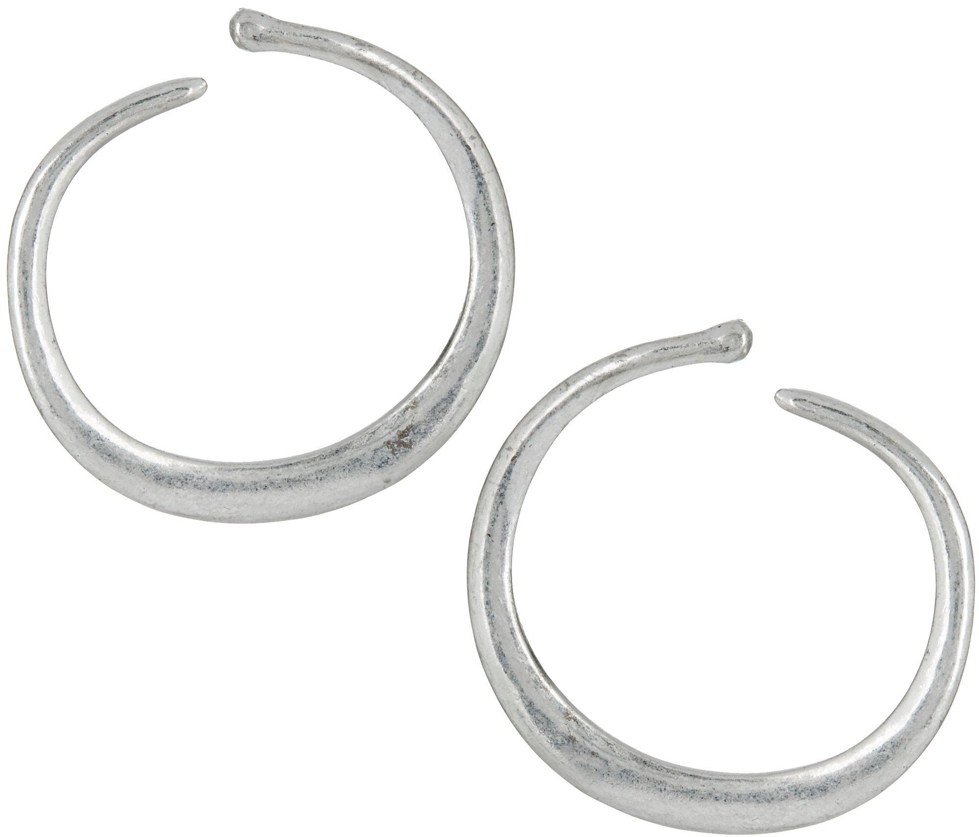 Hammered Open Circle Earrings