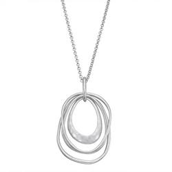 28 In. Layered Open Circles Pendant Necklace
