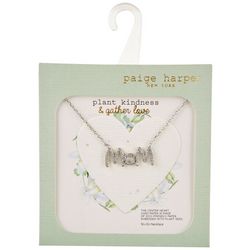 Paige Harper 16 In. Pave Mom Necklace
