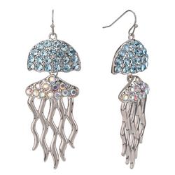 2.75 In. Pave Jellyfish Dangle Earrings