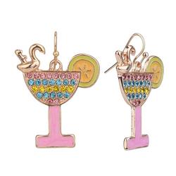 1.5 In. Pave Cocktail Dangle Earrings