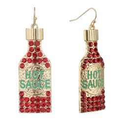 2.5 In. Pave Hot Sauce Dangle Earrings