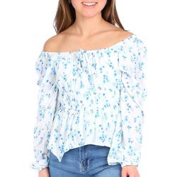 Juniors Off The Shoulder Baby Doll Top