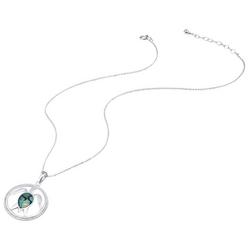 Abalone Turtle Open Circle Chain Necklace
