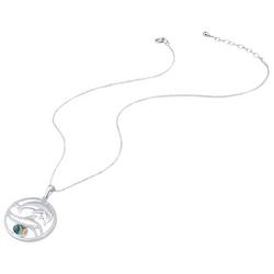 Abalone Dolphin Jumping Wave Chain Necklace