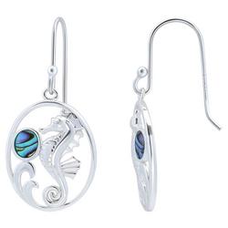 Oval Seahorse Dangle Earrings