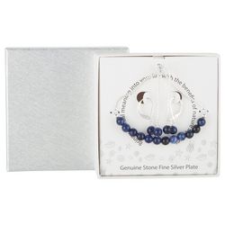 Genuine Stone 2-Pc. Sodalite Bead Bracelet Earring Set