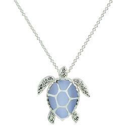 Silver Plated Sea Turtle Pendant Necklace
