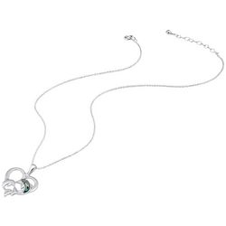 Beach Chic Heart Abalone Dolphin & Baby Chain Necklace