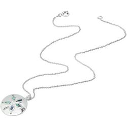 Beach Chic Silver Plated Abalone Sand Dollar Necklace