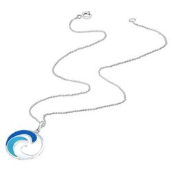 Beach Chic Circle Waves Chain Necklace