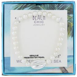 Beach Chic 7.5'' Freshwater Pearl Beaded Boxed Bracelet