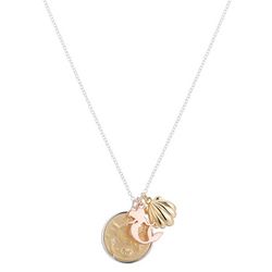 Disney Little Mermaid Shell Disc Charms Necklace