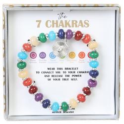 7 Chakra Beaded Charm Stretch Bracelet