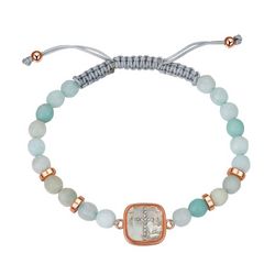 Genuine Stone Amazonite Corded Adjustable Bracelet