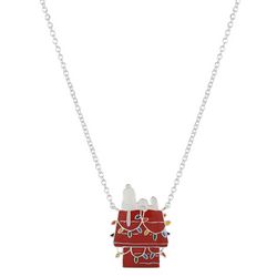 Peanuts Snoopy Christmas Doghouse Pendant Necklace
