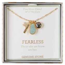 Genuine Stone 18'' Fearless Amazonite Chain Necklace