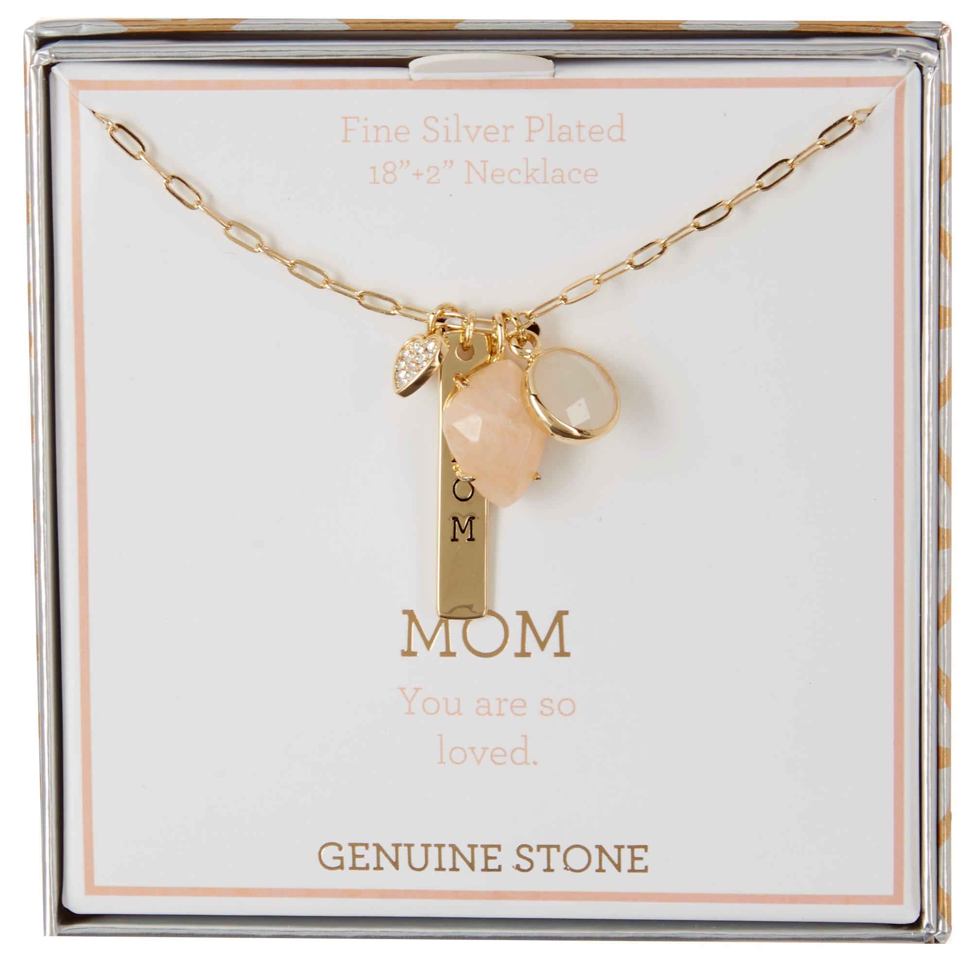 Genuine Stone 18'' Mom Aventurine Chain Necklace