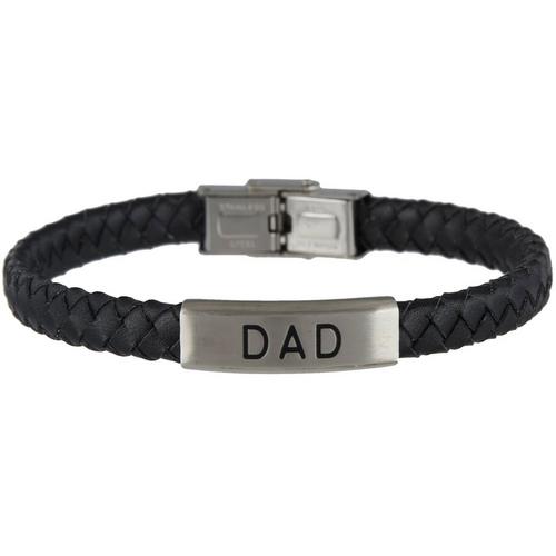 He Rocks Mens 8 In. Dad Leather Snap